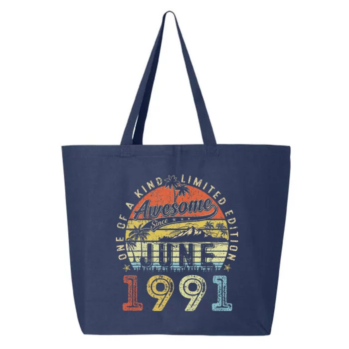 32 Year Old Awesome Since June 1991 32th Birthday 25L Jumbo Tote