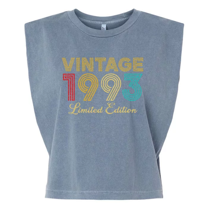 30 Years Old Vintage 1993 Limited Edition 30th Birthday Garment-Dyed Women's Muscle Tee