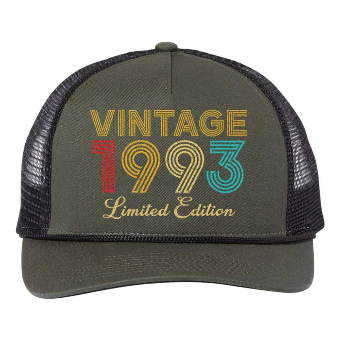 30 Years Old Vintage 1993 Limited Edition 30th Birthday Retro Rope Trucker Hat Cap