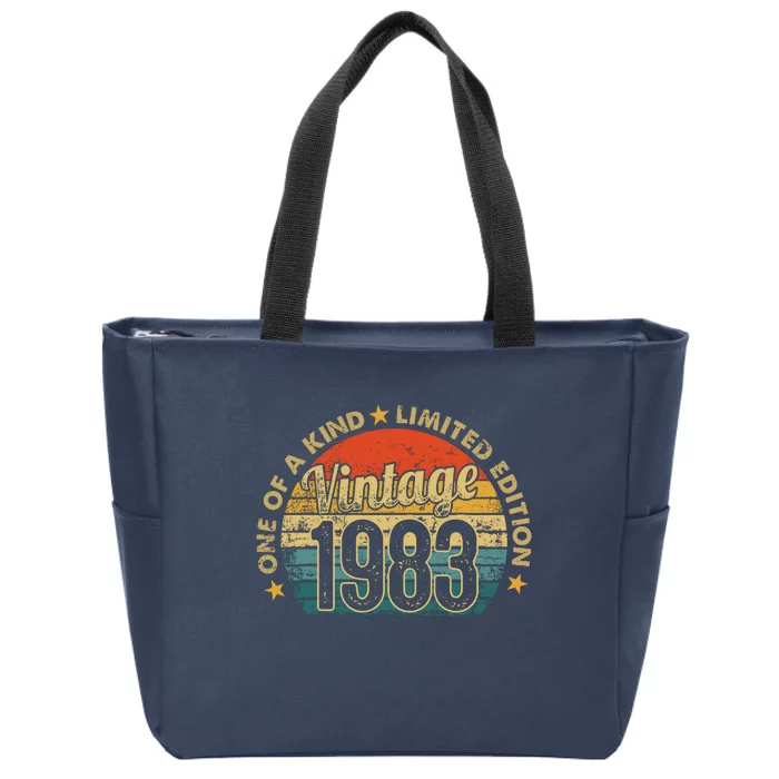 39 Years Old Vintage 1983 Limited Edition 39th Zip Tote Bag