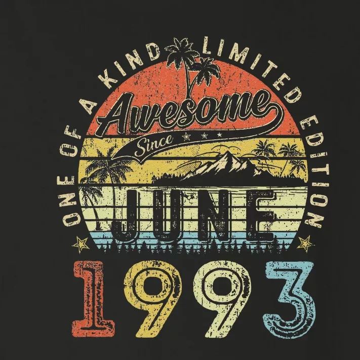 30 Year Old Awesome Since June 1993 30th Birthday Toddler Long Sleeve Shirt