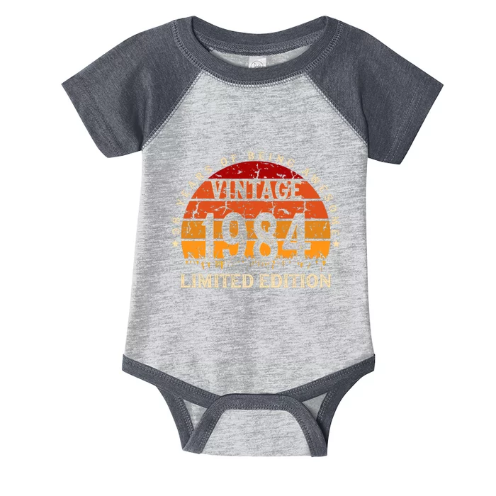 38 Year Old Gifts Retro Vintage 1984 Limited Edition 38th Birthday Infant Baby Jersey Bodysuit