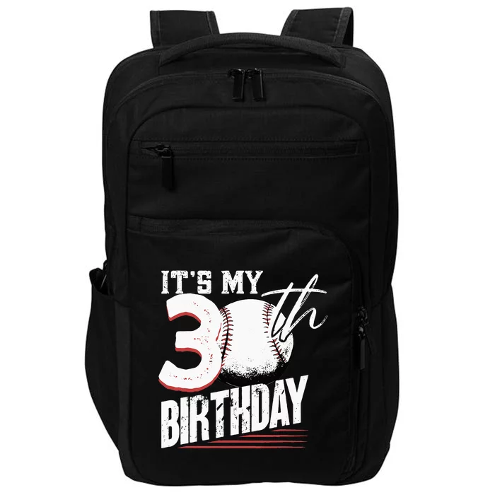 30 Years Old Vintage Baseball 30th Birthday Impact Tech Backpack