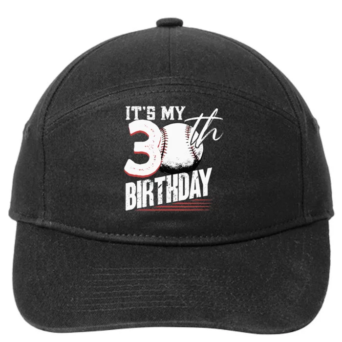 30 Years Old Vintage Baseball 30th Birthday 7-Panel Snapback Hat