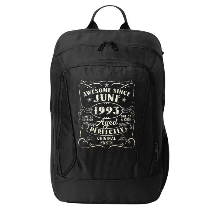 30 Year Old Awesome Since June 1993 30th Birthday City Backpack