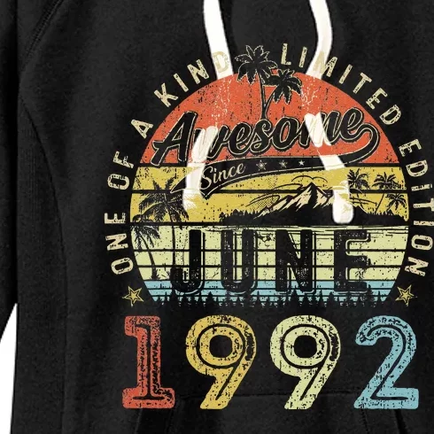 31 Year Old Awesome Since June 1992 31th Birthday Women's Fleece Hoodie