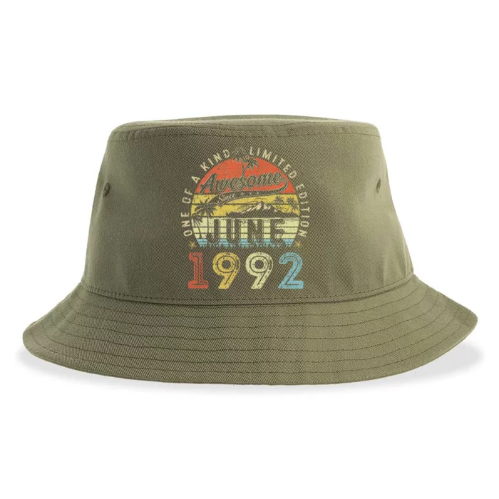 31 Year Old Awesome Since June 1992 31th Birthday Sustainable Bucket Hat