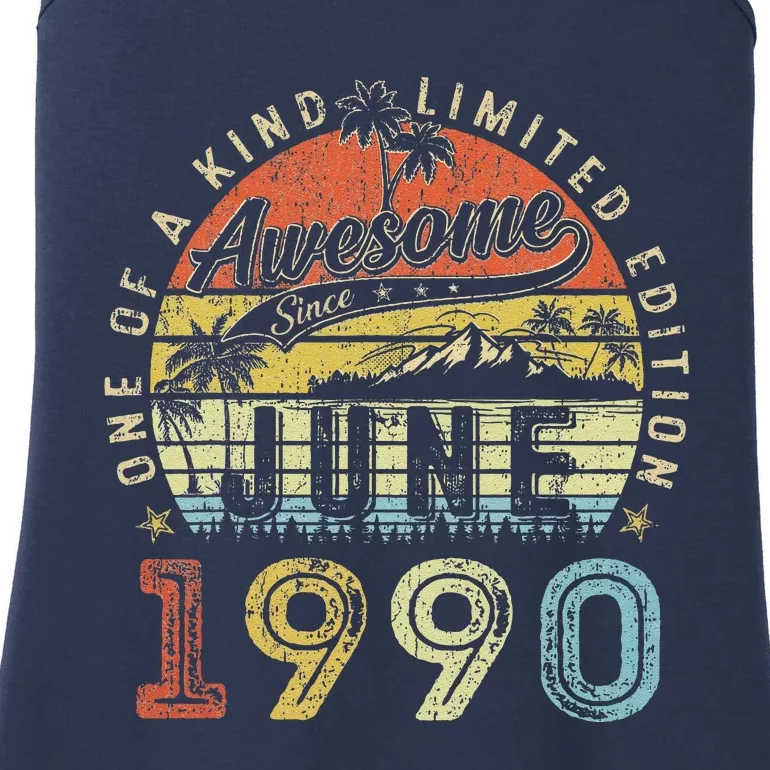 33 Year Old Awesome Since June 1990 33th Birthday (1) Ladies Essential Tank