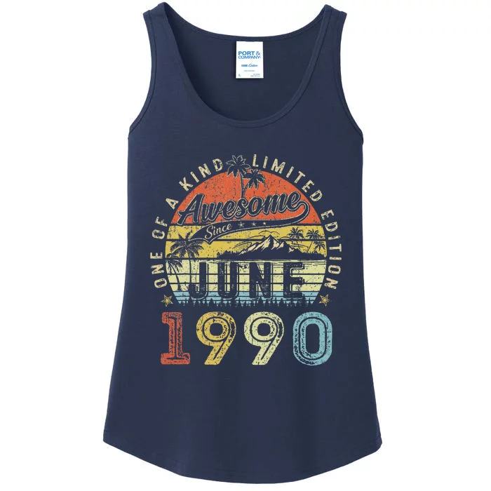 33 Year Old Awesome Since June 1990 33th Birthday (1) Ladies Essential Tank