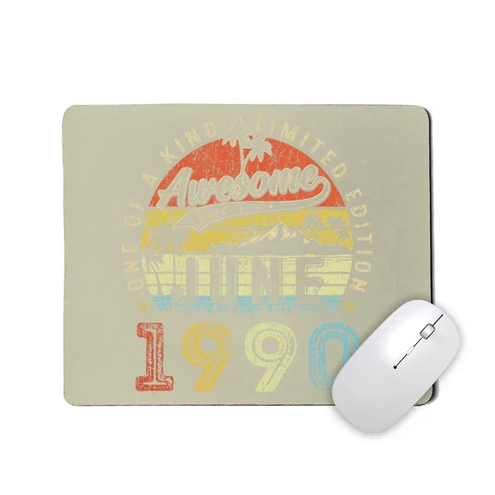 33 Year Old Awesome Since June 1990 33th Birthday (1) Mousepad