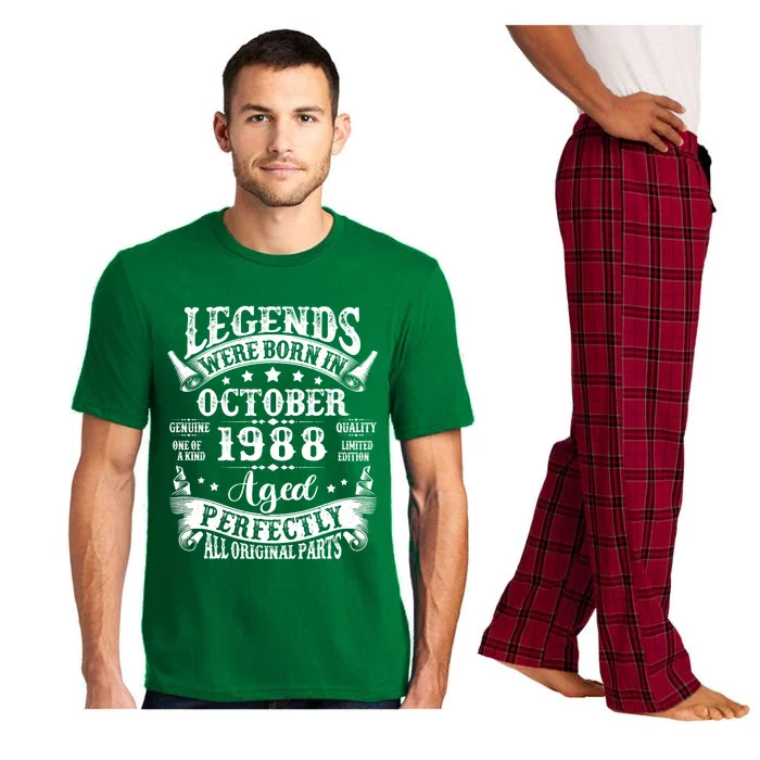 36 Year Old Legend Since October 1988 36th Birthday Pajama Set