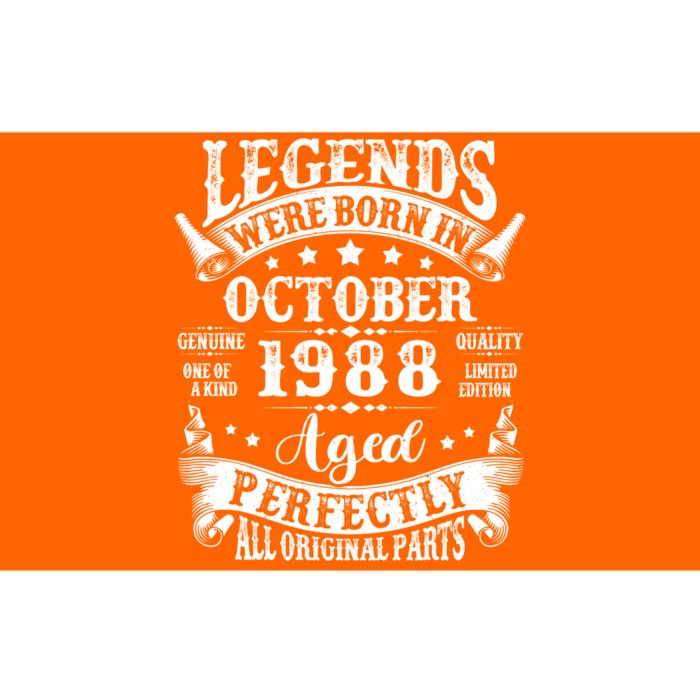 36 Year Old Legend Since October 1988 36th Birthday Bumper Sticker