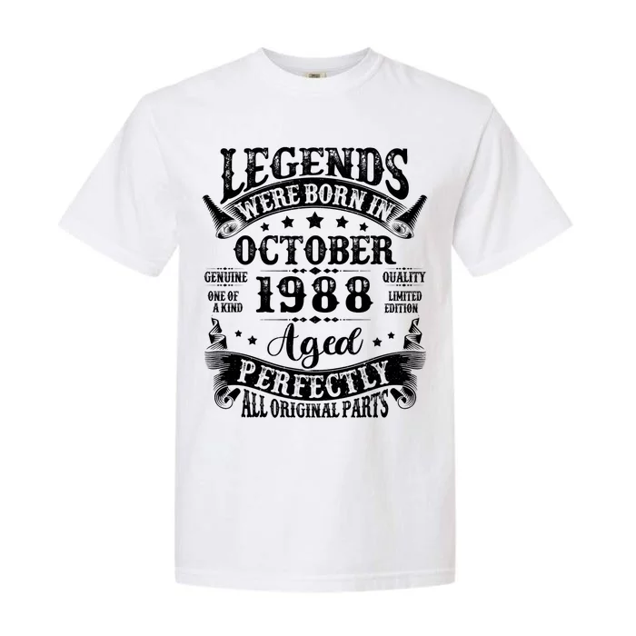 36 Year Old Legend Since October 1988 36th Birthday Garment-Dyed Heavyweight T-Shirt