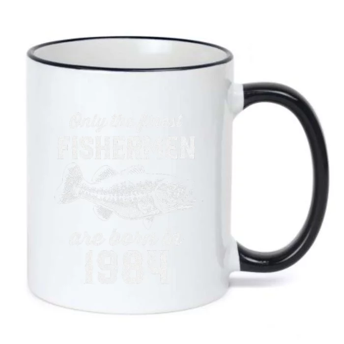 39 Year Old Fisherman Fishing 1984 39th Birthday Black Color Changing Mug