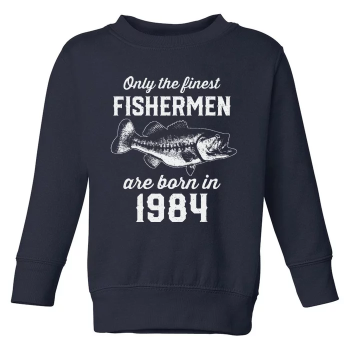 39 Year Old Fisherman Fishing 1984 39th Birthday Toddler Sweatshirt