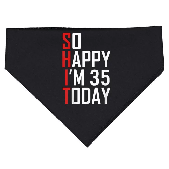 35 Year Old Bday Born In 1986 Funny 35th Birthday Present Gift USA-Made Doggie Bandana