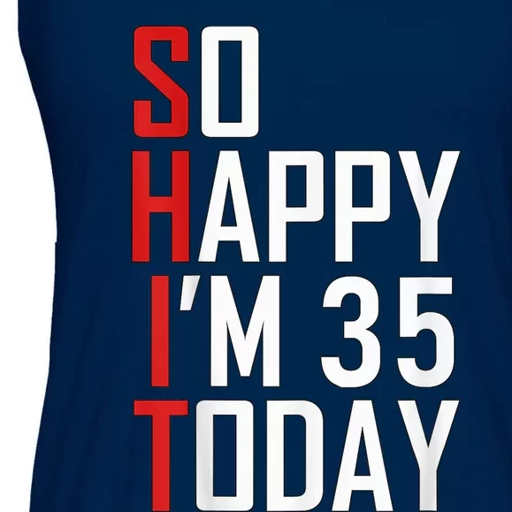 35 Year Old Bday Born In 1986 Funny 35th Birthday Present Gift Ladies Essential Flowy Tank