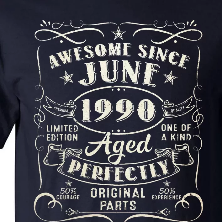 33 Year Old Awesome Since June 1990 33th Birthday Tall T-Shirt