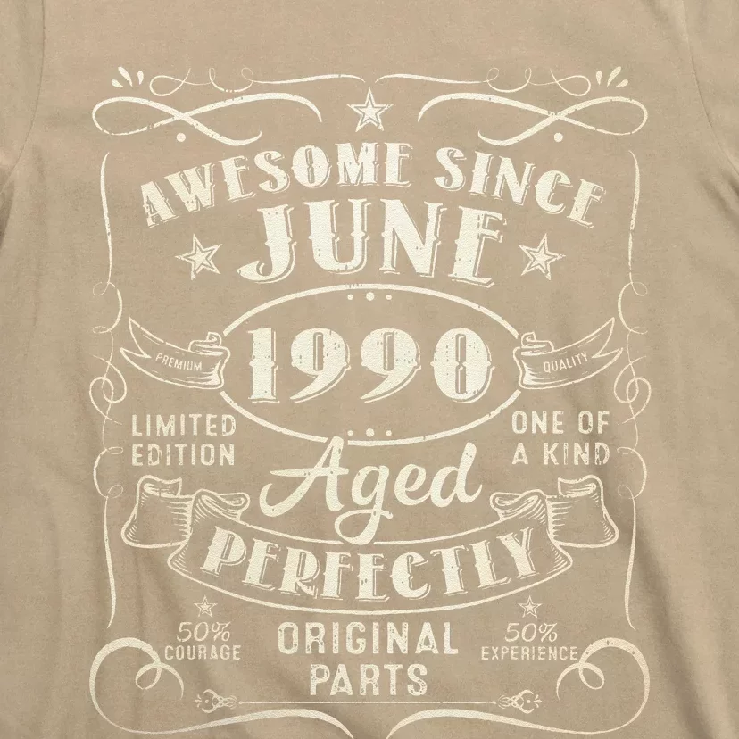 33 Year Old Awesome Since June 1990 33th Birthday T-Shirt