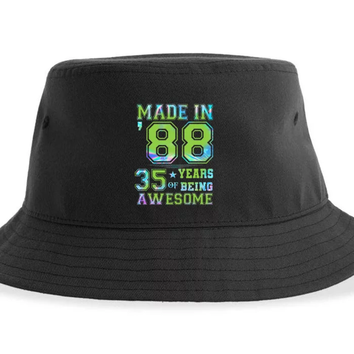 35 Year Old Gift 35th Birthday Women Made In 1988 Sustainable Bucket Hat