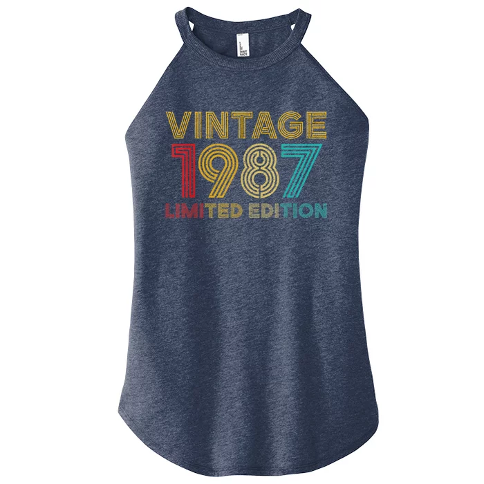 35 Years Old Vintage 1987 Limited Edition 35th Birthday Women’s Perfect Tri Rocker Tank