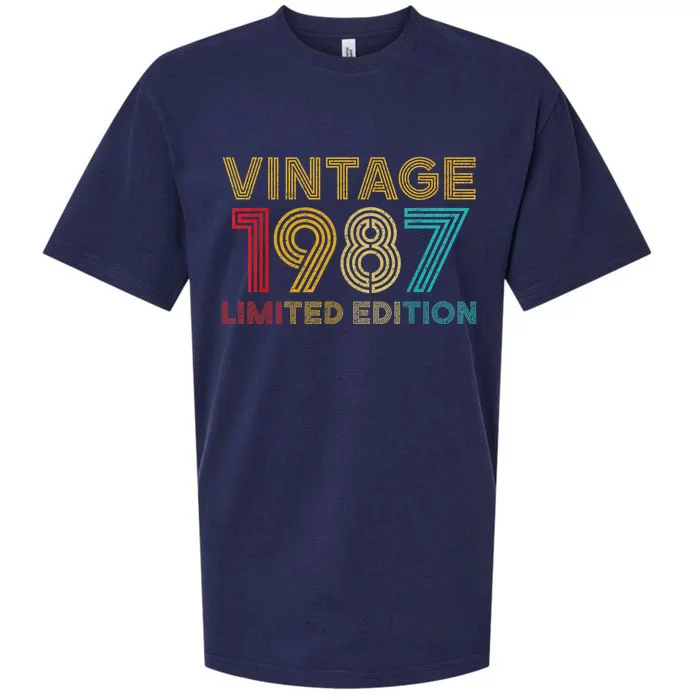 35 Years Old Vintage 1987 Limited Edition 35th Birthday Sueded Cloud Jersey T-Shirt