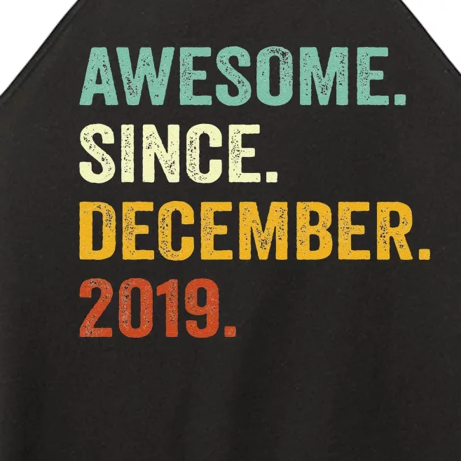 3 Year Old Gift Awesome Since December 2019 3rd Birthday Women’s Perfect Tri Rocker Tank