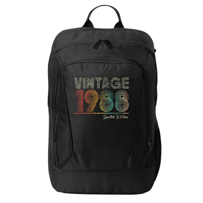 35 Years Old Vintage 1988 35th Birthday Gifts For Women City Backpack