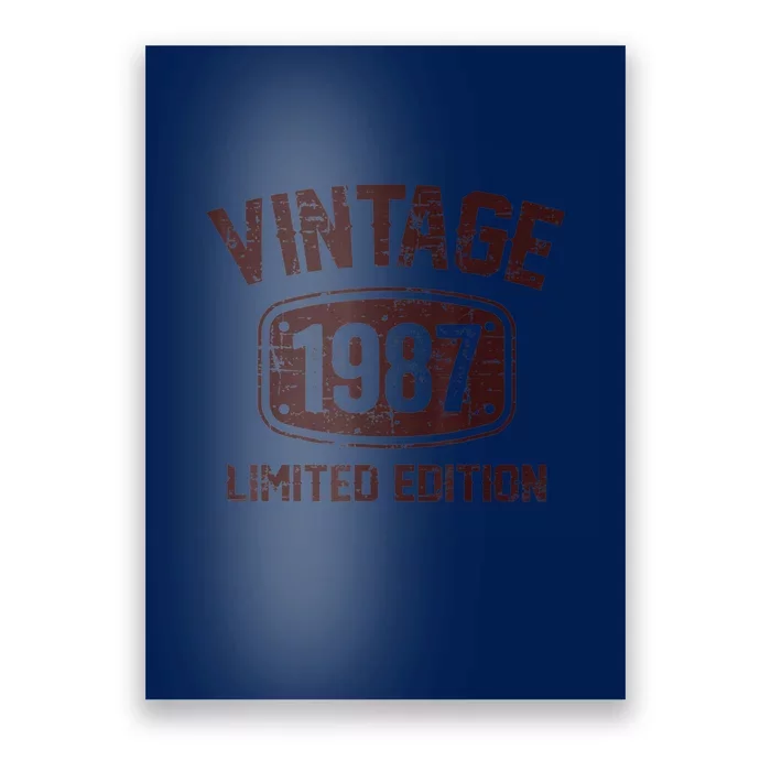 36 Years Old Vintage 1987 Limited Edition 36th Birthday Poster