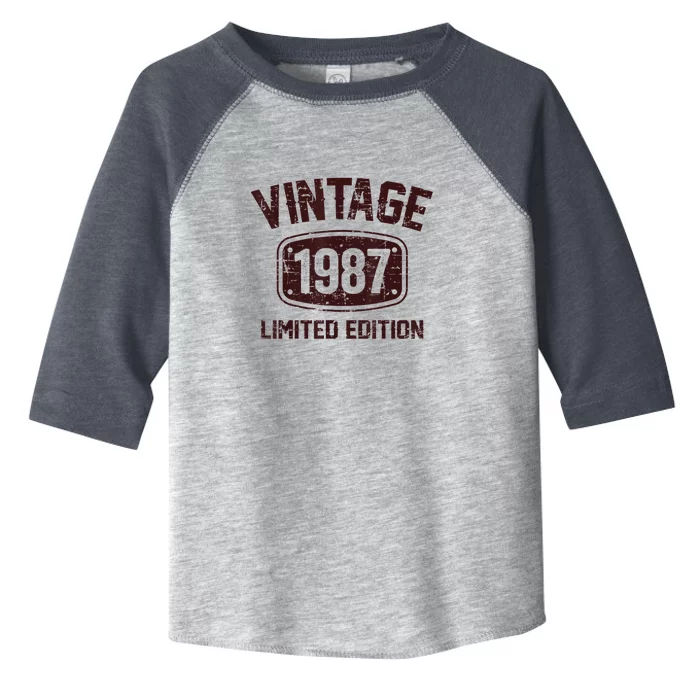 36 Years Old Vintage 1987 Limited Edition 36th Birthday Toddler Fine Jersey T-Shirt