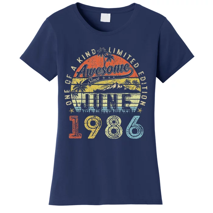 37 Year Old Awesome Since June 1986 37th Birthday Women's T-Shirt