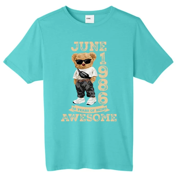 38 Year Old Awesome June 1986 38th Birthday Gifts ChromaSoft Performance T-Shirt