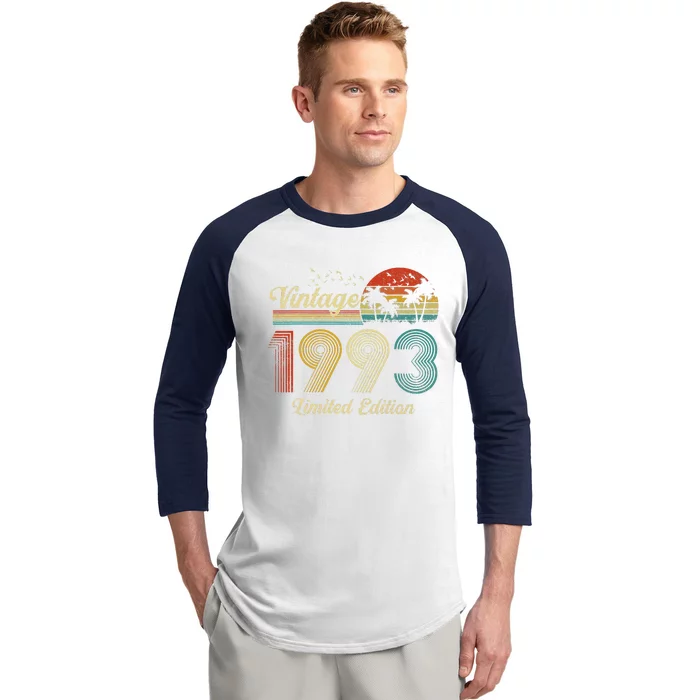 30 Year Old Gifts Vintage 1993 Limited Edition 30th Birthday Love Baseball Sleeve Shirt