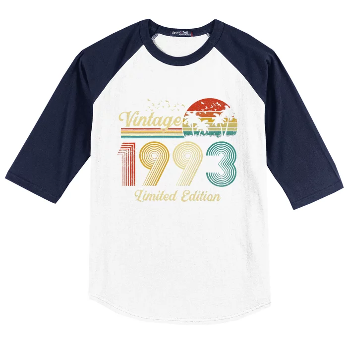 30 Year Old Gifts Vintage 1993 Limited Edition 30th Birthday Love Baseball Sleeve Shirt