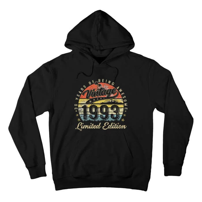 30 Year Old Gifts Vintage 1993 Limited Edition 30th Birthday Tall Hoodie