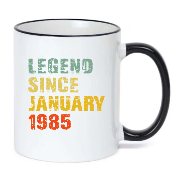 38 Year Old 38th Birthday Gifts Legend Since January 1985 Black Color Changing Mug