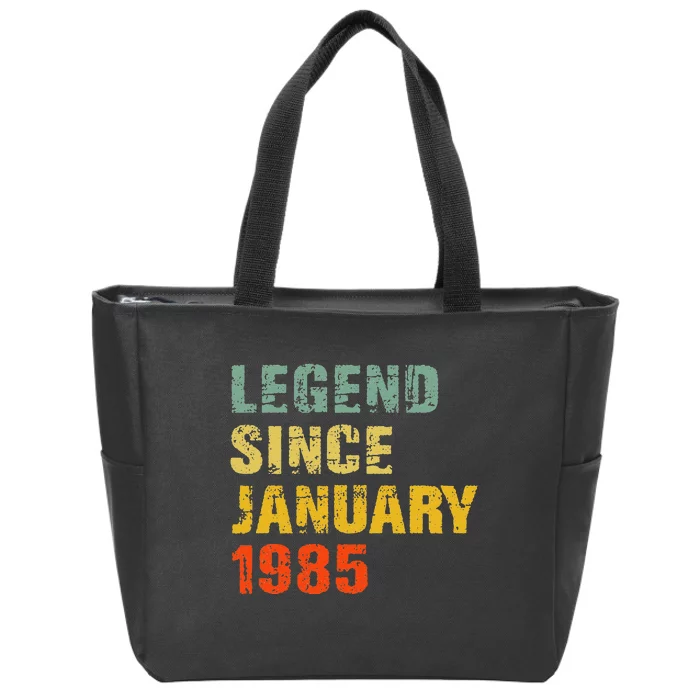 38 Year Old 38th Birthday Gifts Legend Since January 1985 Zip Tote Bag