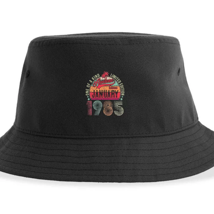 38 Years Old Gift January 1985 Limited Edition 38th Birthday Cute Sustainable Bucket Hat