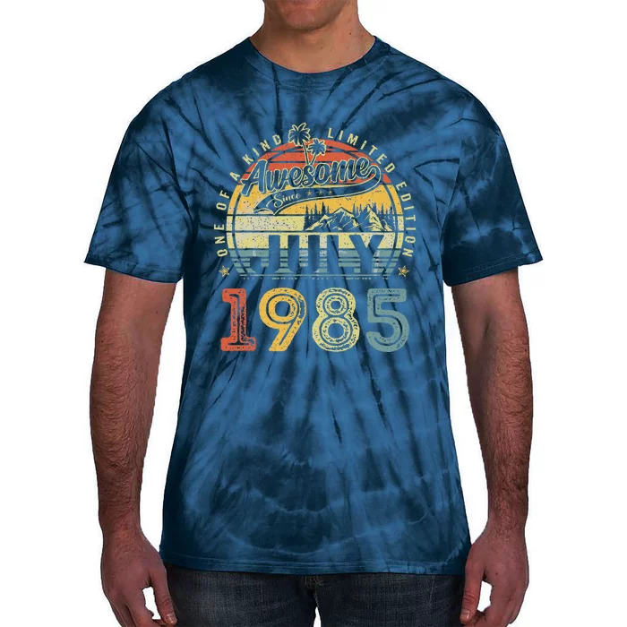 38 Years Old Birthday Awesome Since July 1985 38th Birthday Tie-Dye T-Shirt