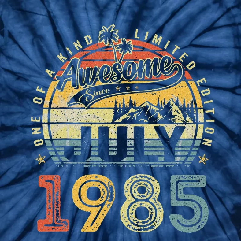 38 Years Old Birthday Awesome Since July 1985 38th Birthday Tie-Dye T-Shirt