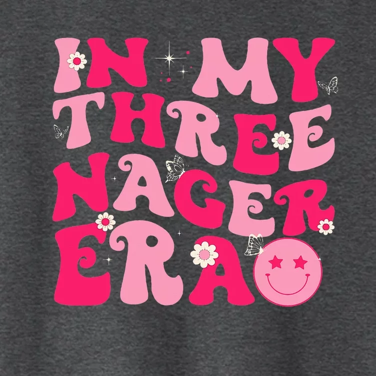 3 Year Old Bday In My Threenager Era Women's Crop Top Tee