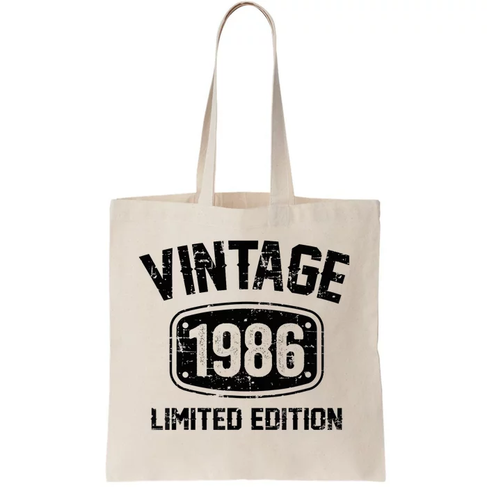 37 Years Old Vintage 1986 Limited Edition 37th Birthday Tote Bag