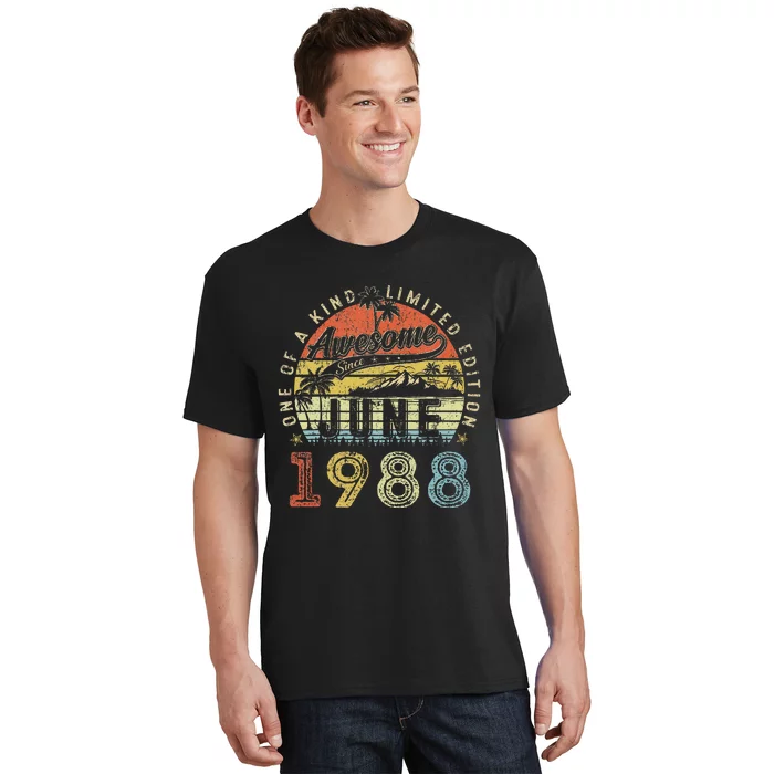 35 Year Old Awesome Since June 1988 35th Birthday T-Shirt