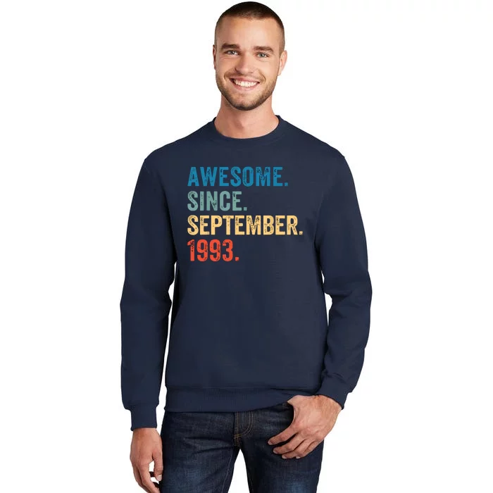 30 Years Old Awesome Since September 1993 30th Birthday Sweatshirt