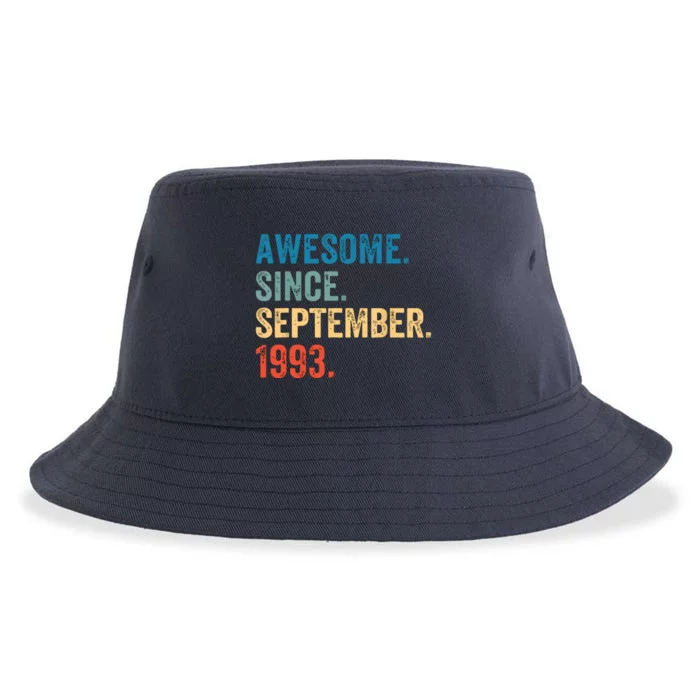 30 Years Old Awesome Since September 1993 30th Birthday Sustainable Bucket Hat