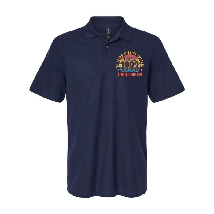 30 Years Of Being Awesome 1993 Limited Edition Vintage Retro Softstyle Adult Sport Polo