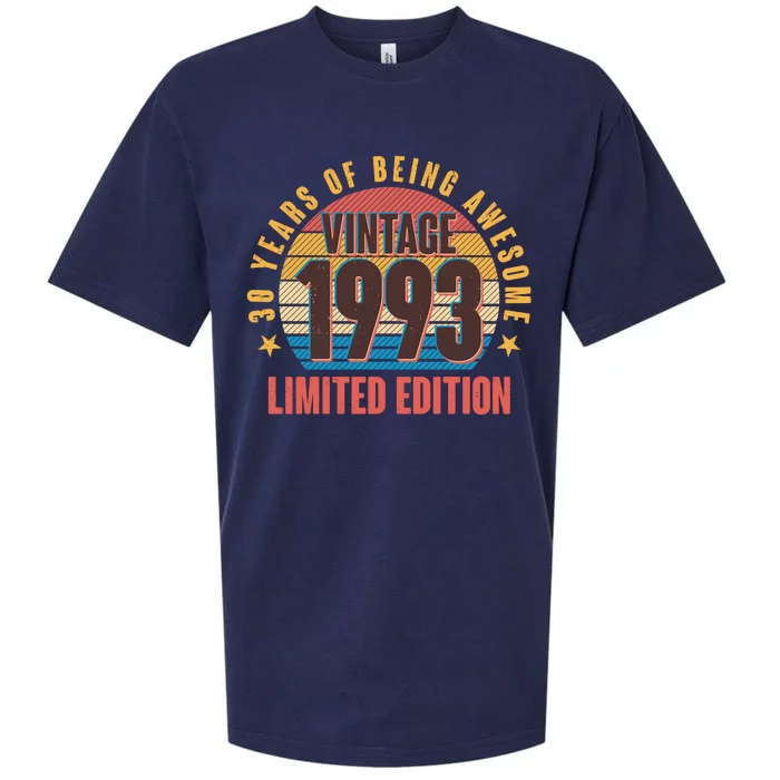 30 Years Of Being Awesome 1993 Limited Edition Vintage Retro Sueded Cloud Jersey T-Shirt