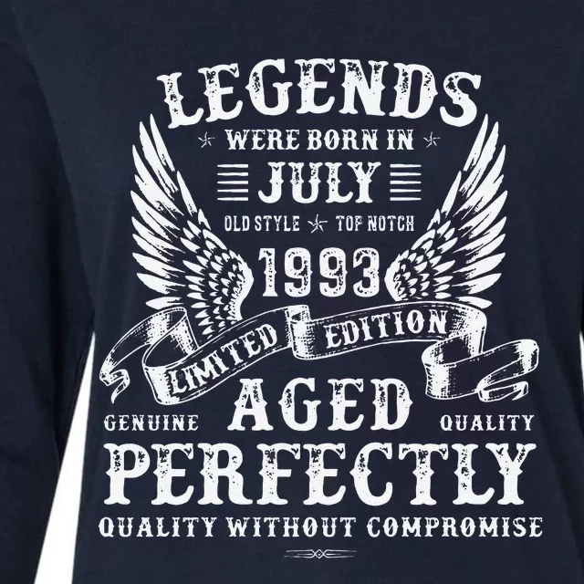 31 Year Old Birthday Gifts July 1993 Birthday Funny Womens Cotton Relaxed Long Sleeve T-Shirt