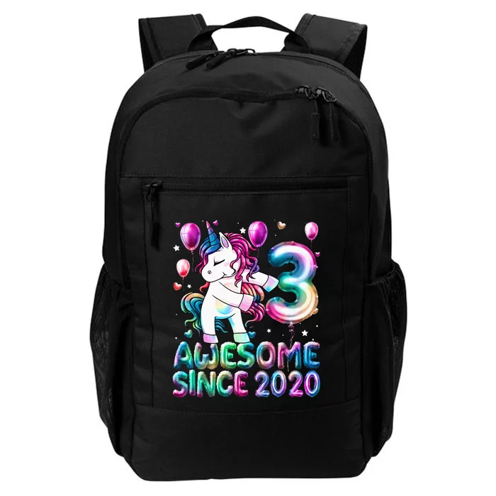 3 Years Old Unicorn Flossing 3rd Birthday Girl Unicorn Party Daily Commute Backpack