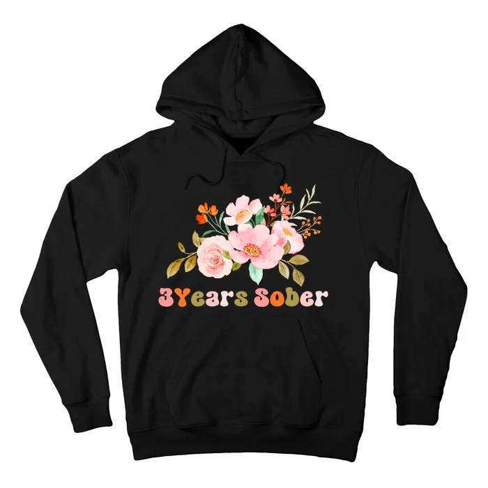 3 Years Sober Gift Sober Anniversary Gift Sobriety Gift Recovery Soberversary Hoodie